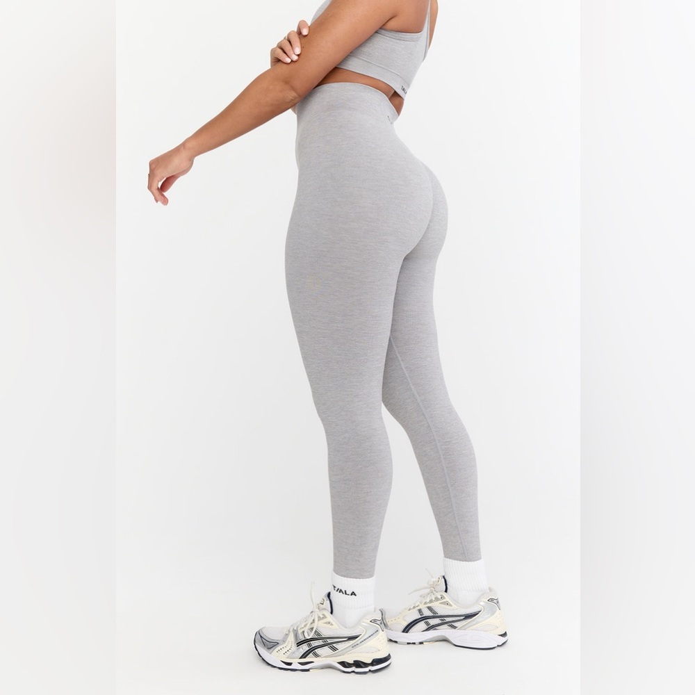 Tala Sculpt Seamless Scrunch Legging - Light Grey Marl